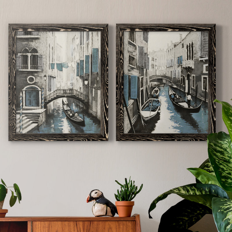 Venise I - ensemble de 2 reproductions d'art, Pas de tapis, H 20 po x l 17 po x P 1 po, H 31,5 po x l 47 po x P 1,5 po