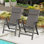 Ensemble de 2 chaises de patio pliantes en tissu textilène rembourré