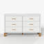 Commode double 6 tiroirs en blanc-864418936