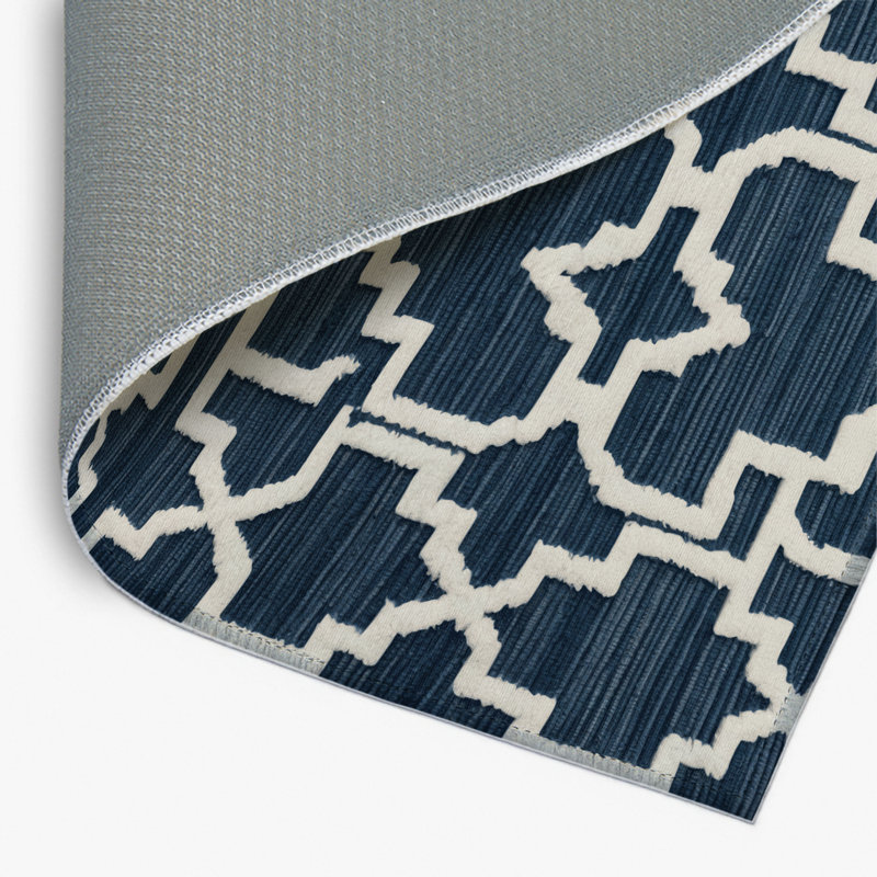 Tapis gris intérieur et extérieur Trellis, Rectangle 4pi x 6 pi