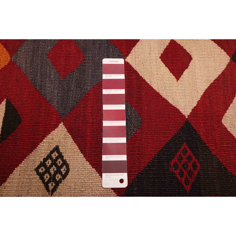Kilim rouge Kashkoli FW 7 pi 3 po x 12 pi 0 po