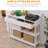 Console Hallway Table With Extra Wide Pull Out Drawer, Open Shelves And  Frame Design,-107122578