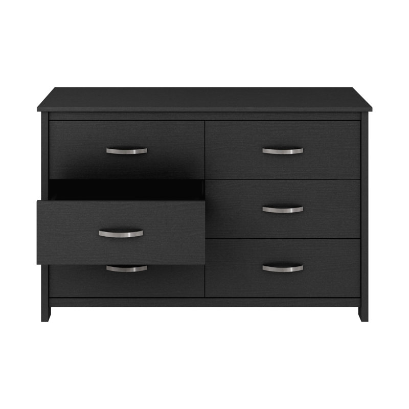 Commode 6 tiroirs Bogosta,  Noir 