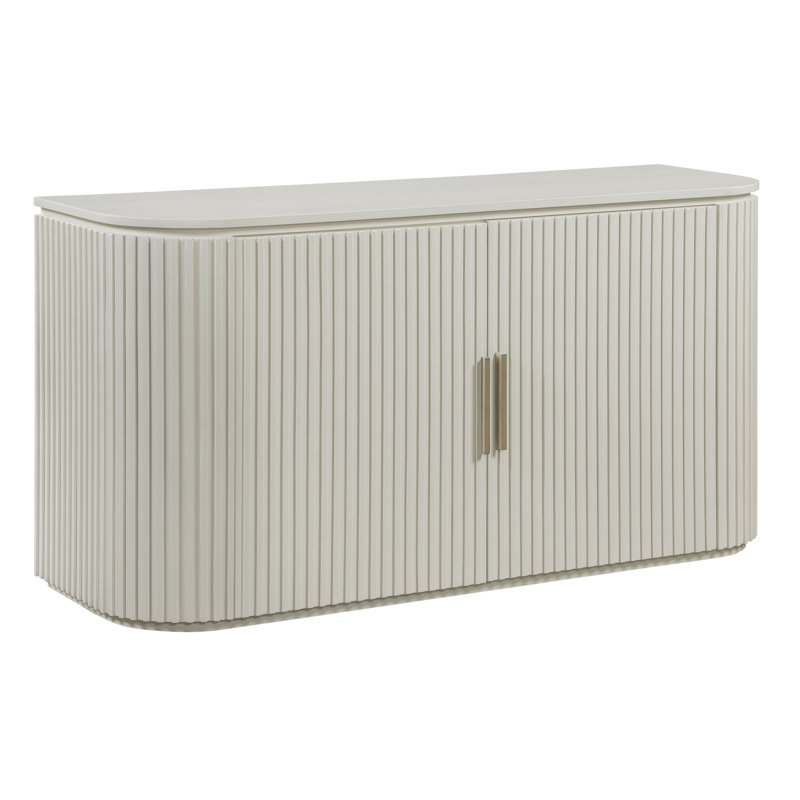 Fiammetta 60'' Wide Oak Wood Sideboard, Storage Server, Cream