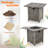 Rectangle Metal, Stainless Steel Propane Smokeless Fire Pit Table with Hidden Fuel Tank-528224115-528224114