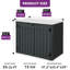 Boîte de rangement en résine l 4,25 pi x P 2,4 pi - 270 gallons-96101599