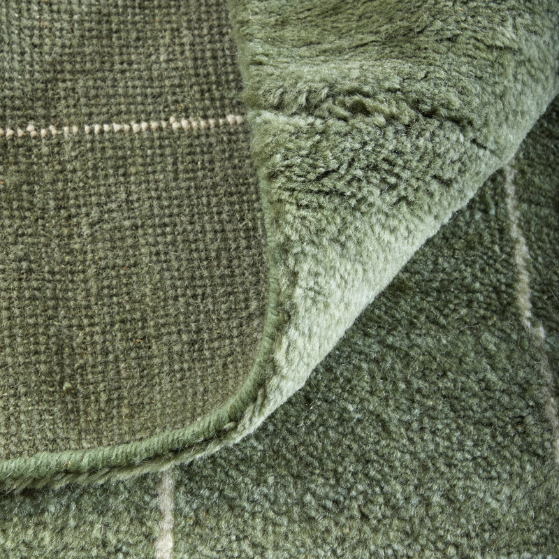 Agape Modern Abstract Green Area Rug, Rectangle 7'9" x 9'9"