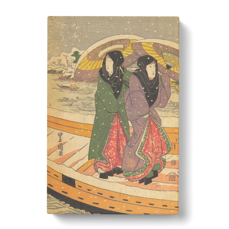 Ladies in the Snow by Utagawa Kunisada - Wrapped Canvas Graphic Art Print, 76cm H x 50cm W x 3cm D