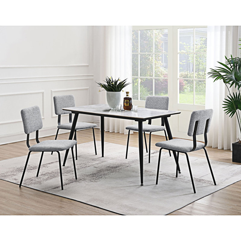 Chaise d'appoint rembourrée (ensemble de 2)