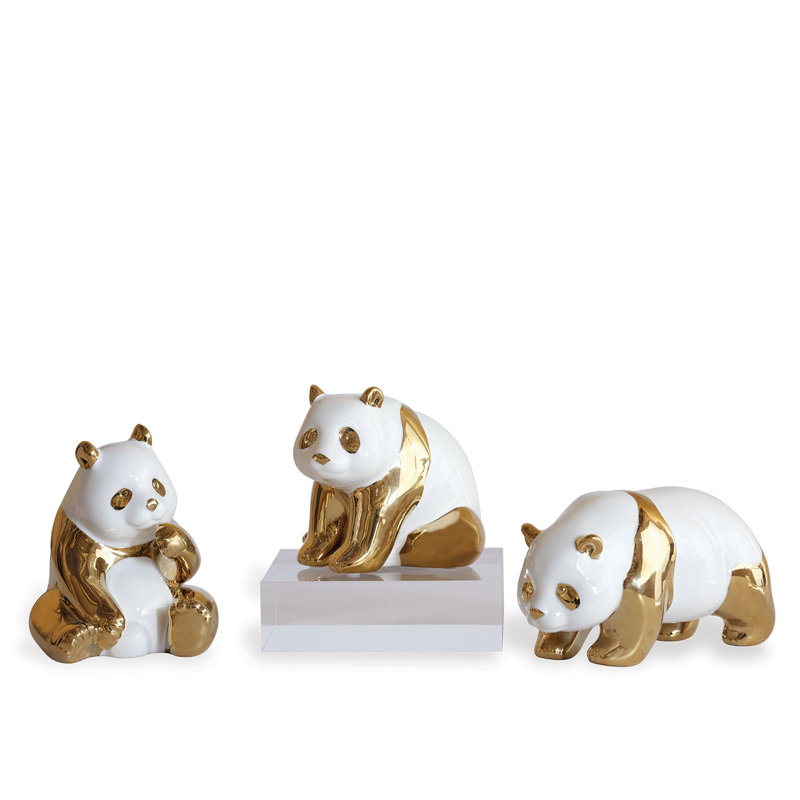 Ensemble 3 pièces d'objets de panda