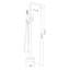 Robinet de baignoire autoportant avec douche à main, 3 poignées, rosé, métal, 6,36 po, 42,98 H, 11,19 lb - Largeur, profondeur, hauteur,