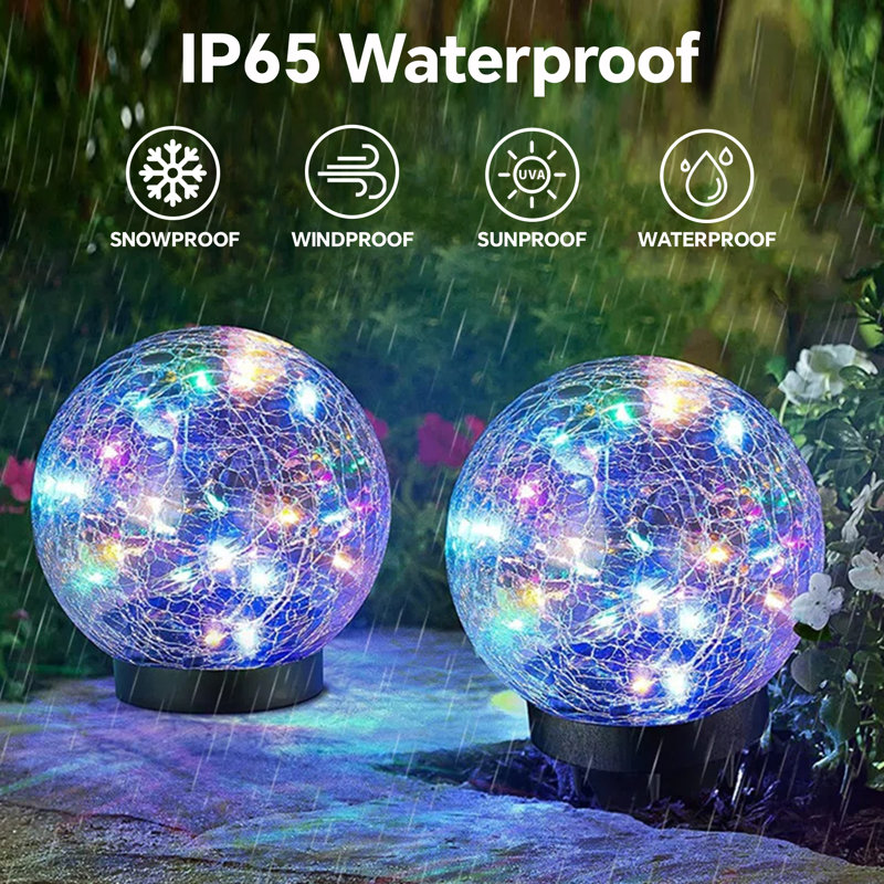 30 lumières solaires de jardin basse tension à DEL intégrées pour le patio, Multi-couleur
