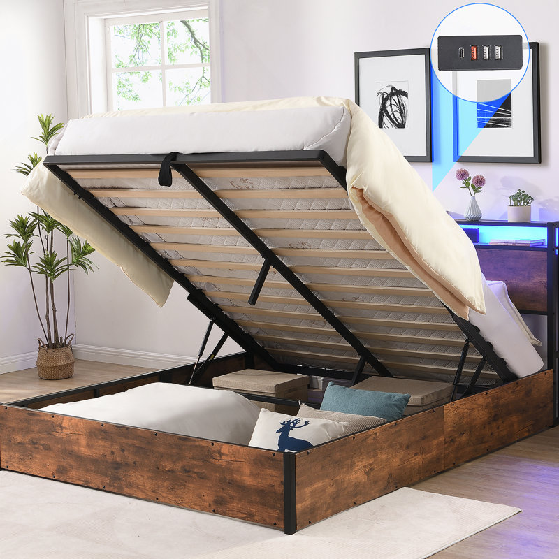 Rustic Brown Bed, Full / Double