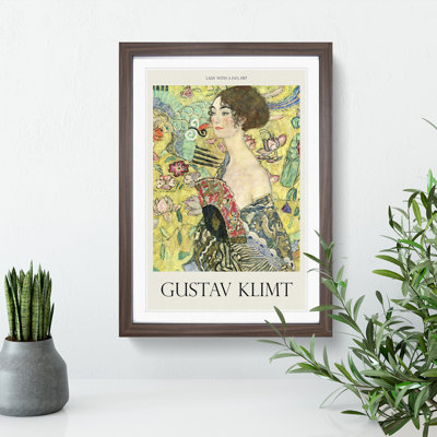 Lady with a Fan by Gustav Klimt - Picture Frame Art Prints