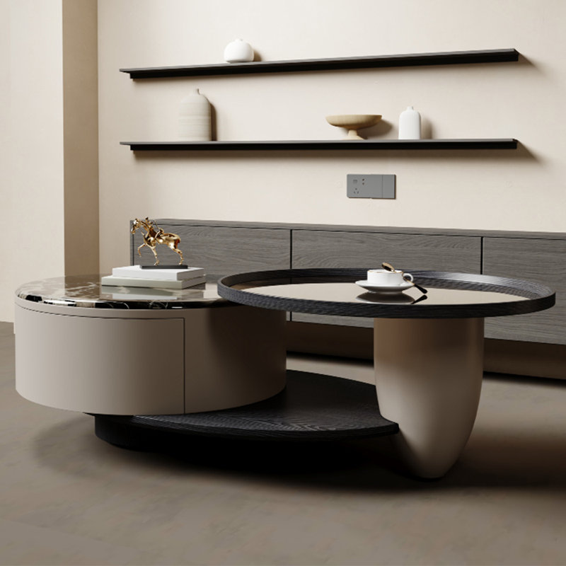Modern minimalist marble coffee table