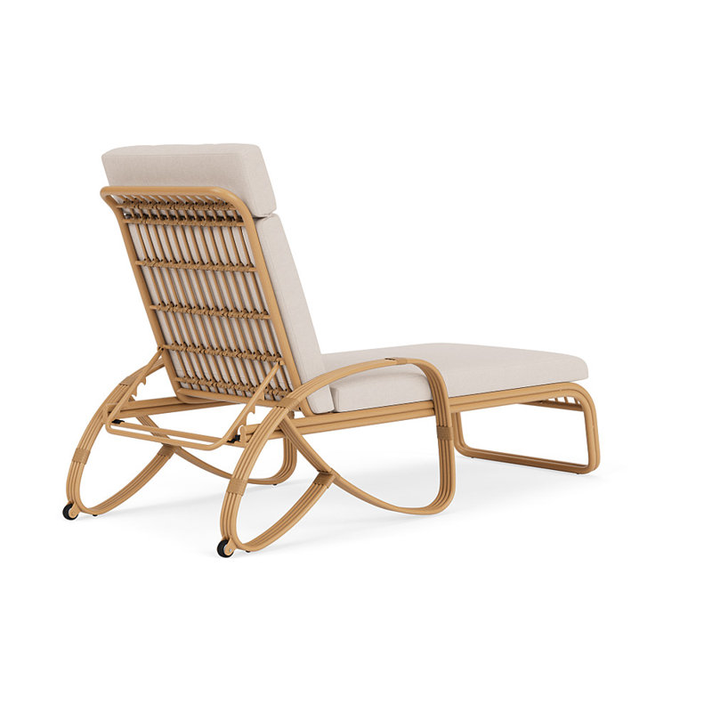 Riviera Outdoor Chaise Lounge, Canvas Birds Eye