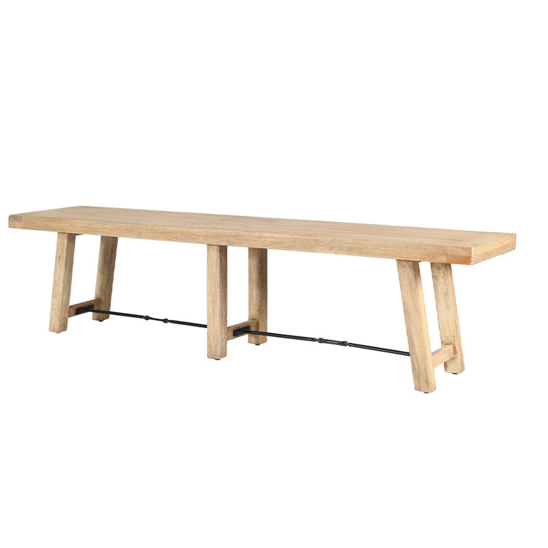 Sione Solid Wood Bench, Heirloom