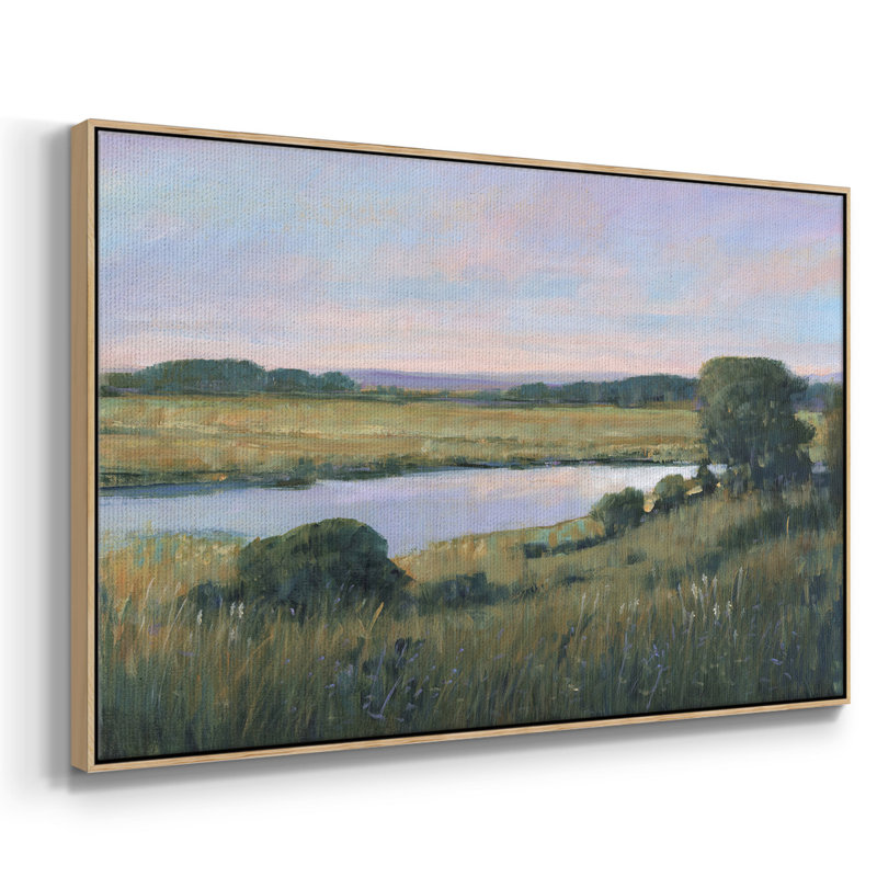 " Spring Marsh II ", Natural Wood, 27" H x 41" W x 2" D