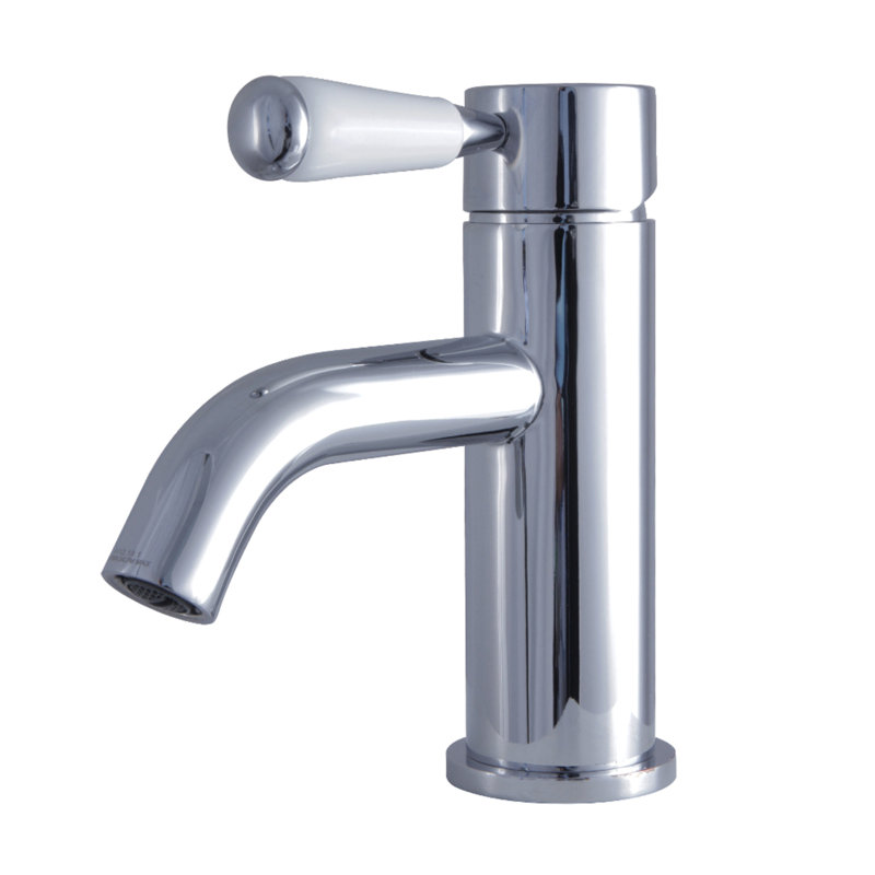 Kingston Brass Paris Single-Handle 1-Hole Deck Mount Bathroom Faucet with Push Pop-Up, Polished Chrome