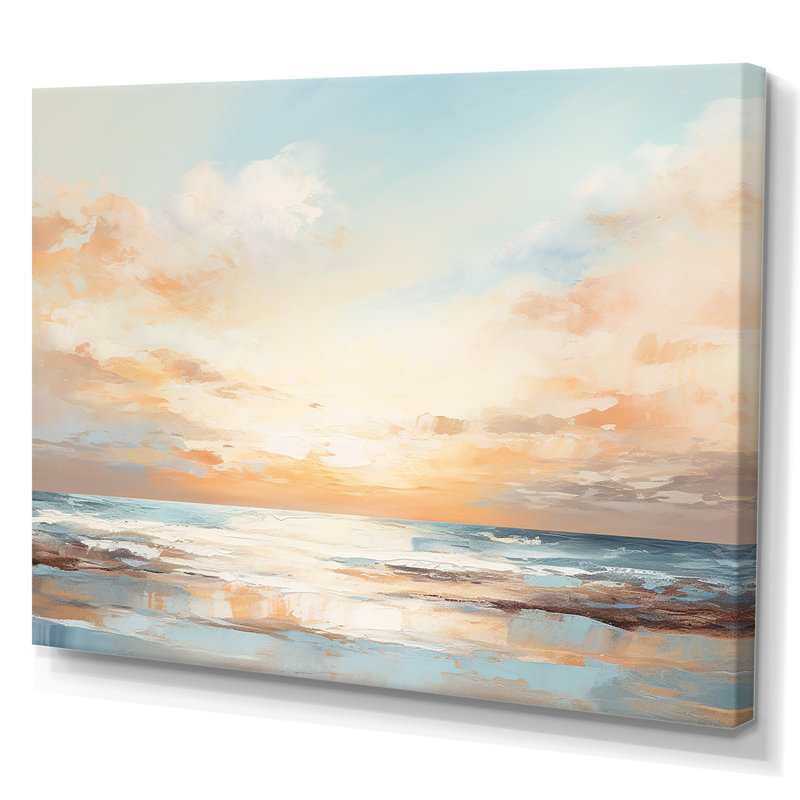 Polanco - plage et océan, reproduction d'art sur toile, H 34 po x l 44 po x P 1,5 po, Toile tendue