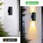 Luminaire mural d'extérieur rectangulaire moderne avec ampoules GU10, lumière de porche imperméable noir mat, applique d'extérieur haut et bas, pour patio, garage, porte