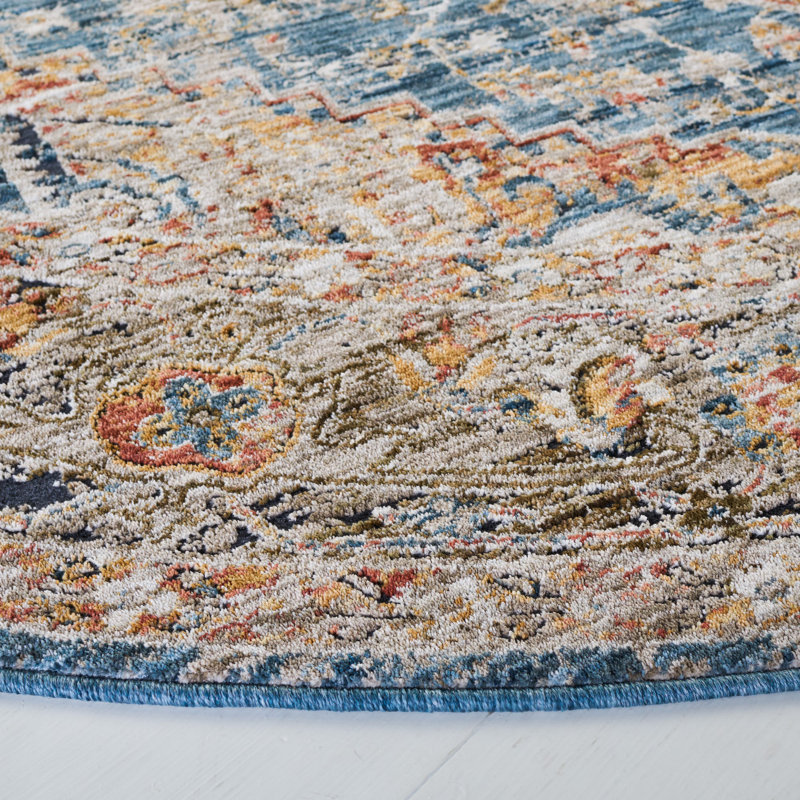 Tapis bleu Kater Silverado 110, Rond 6 pi 4 po