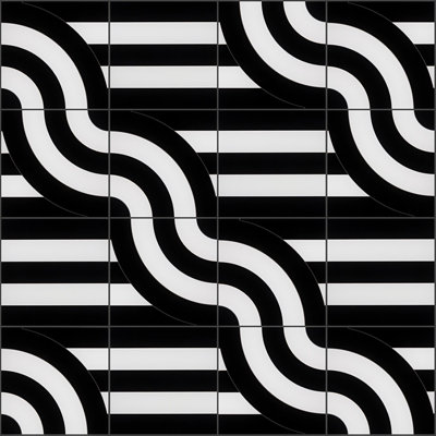 Elizabeth Sutton Curve Horizontal 2" x 12" Marble Novelty Mosaic Wall & Floor Tile ( 1 sq. ft. / sheet)