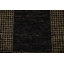 Tapis noir en laine noué à la main à motif de carreaux