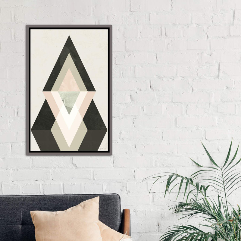 « montagnes à partir de montagnes ii » par green lili-impression sur image, Toile encadrée de bois rustique foncé