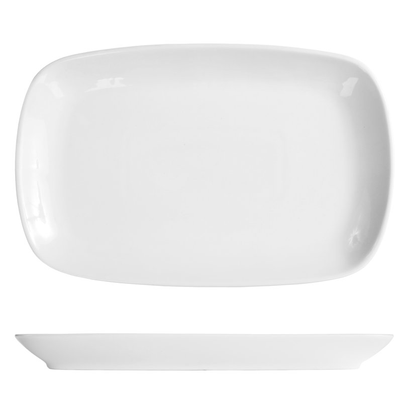 D&V Rectangular Coupe Platter 11X7" (Set of 6), 5.6" H x 13.4" W x 9.4" D