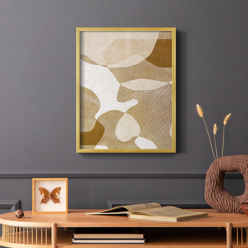 Texture Desert I, reproduction encadrée - bois massif, Or, H 10 po x l 8 po