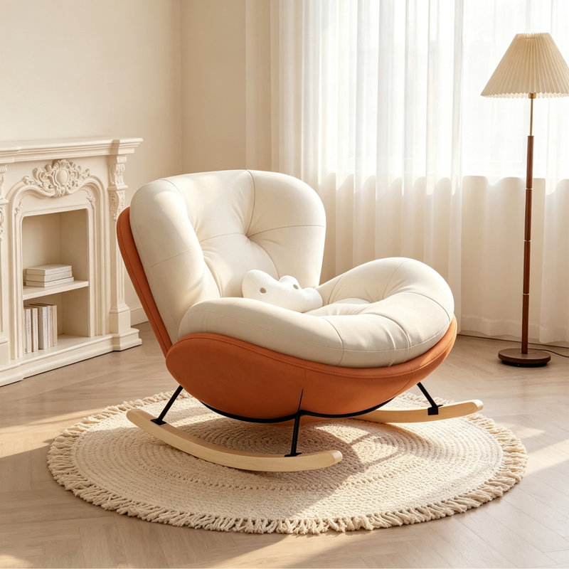 Chaise berçante Modern, Orange