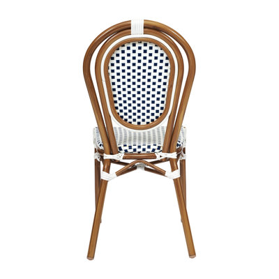 Cloquet All-Weather Commercial Stacking Paris Chairs with Metal Frames