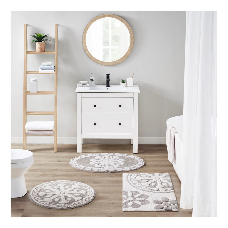 Tapis de bain en coton touffeté Medallion