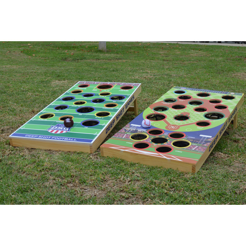 Two-Game Set - Baseball + Football Bean Bag Toss Games