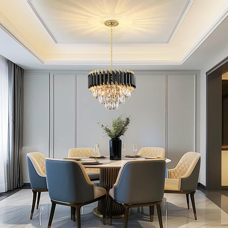 Beritan LED Chandelier, Matte Black