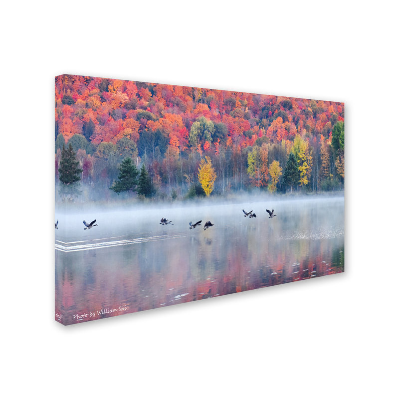 « automne », reproduction de photo sur toile tendue, H 30 po x l 47 po