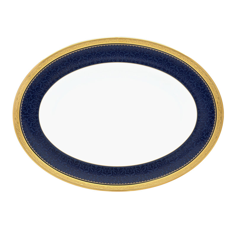 Plateau en porcelaine Noritake Odessa, l 16 po x P 16 po, Or