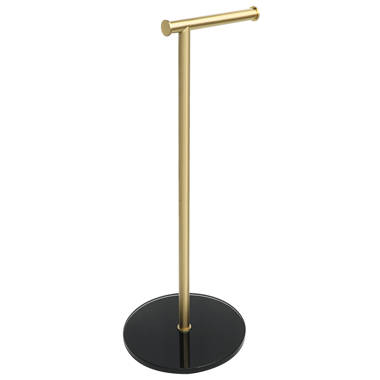 Allied Brass Clearview Collection Euro Style Free Standing Toilet Paper Holder - Antique Bras