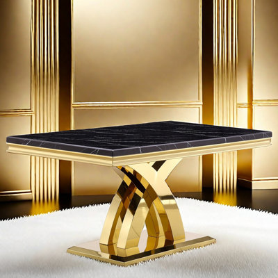 Table de salle à manger rectangulaire L 65 po x l 35 po Reesheda