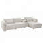 Canapé modulaire modulaire avec console de rangement et repose-pieds mobile, siège d'une largeur de 33 po-656652799
