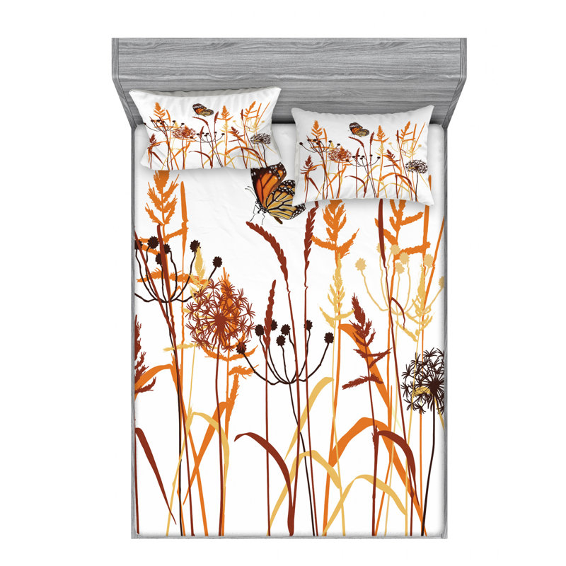 Microfiber Sheet Set, Queen Sheet Set with Fitted Sheet