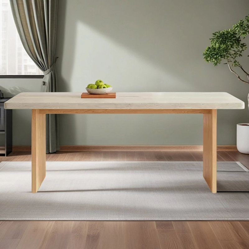 Modern rectangular dining table, 29.92" H x 78.74" W x 31.5" D