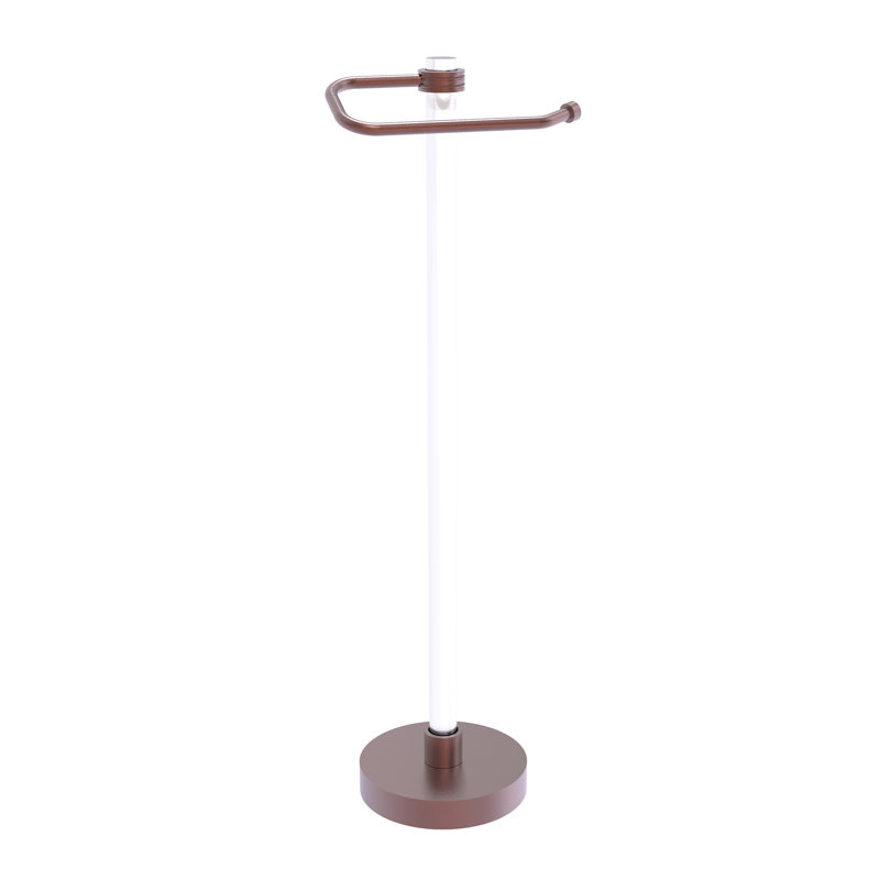 Porte-papier hygiénique sur pied avec des accents en pointillé Clearview, Cuivre antique