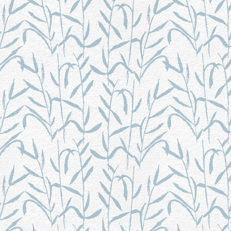 Botanic Lumbar Pillow Cover & Insert, Mediterranean Sky Blue Floral