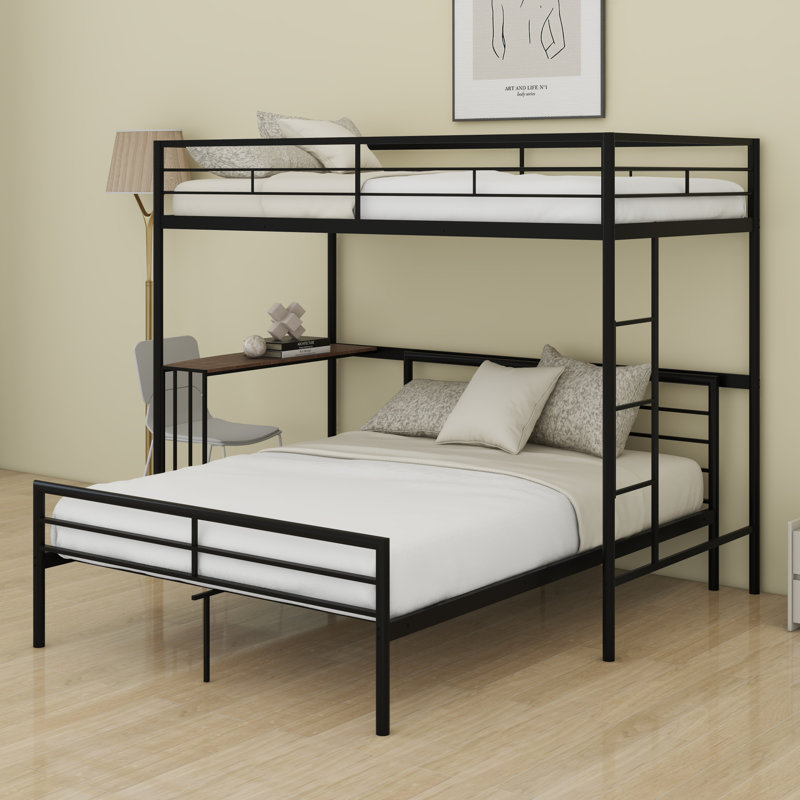 Russellville Kids Twin Over Full Bunk Bed, Black