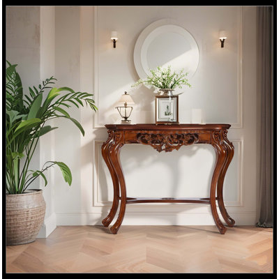 Console 37,6 po, table d'entrée élégante à deux niveaux
