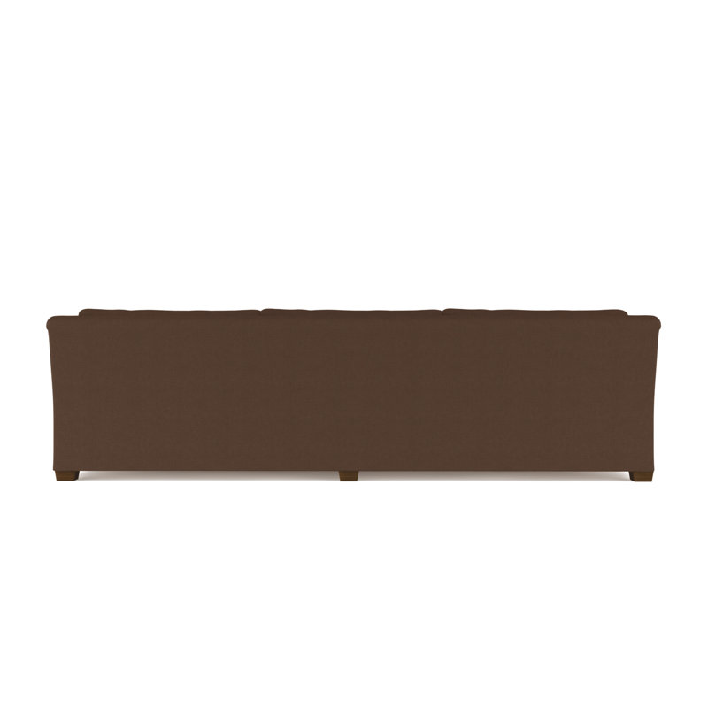 Canapé Thompson, Chocolat de lin à tissage carré, H 32 po x l 96 po x P 41 po, Ébène