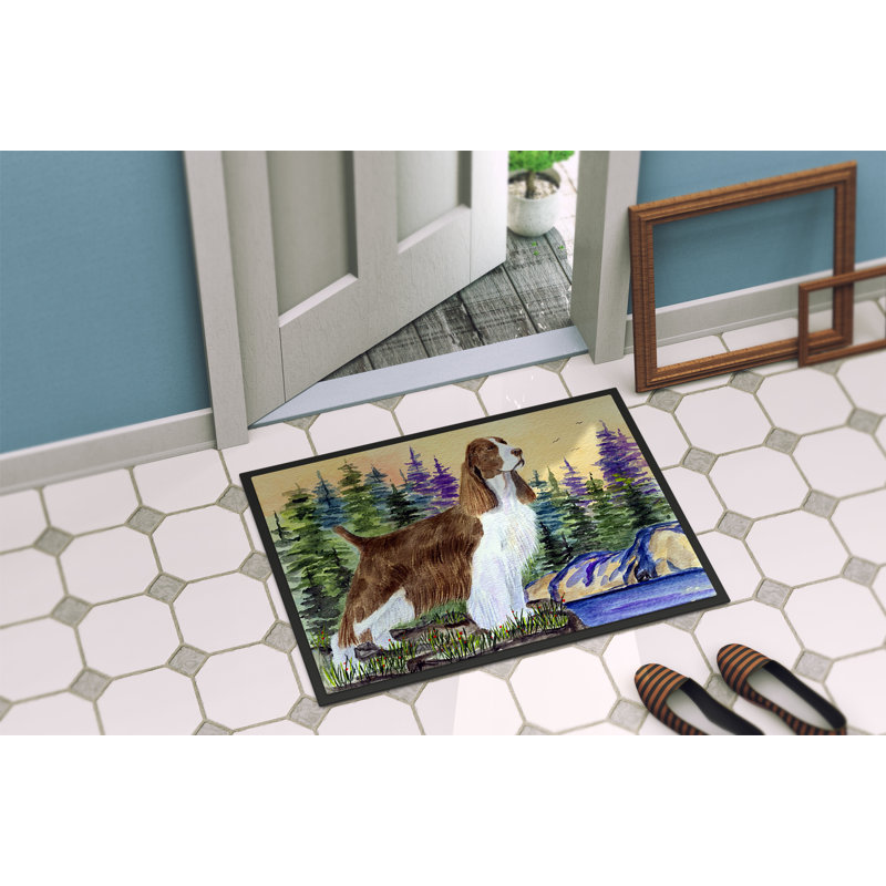 Tapis d'entrée antidérapant Tappen Springer Spaniel, Rectangle 2 pi x 3 pi