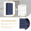 Grande armoire de rangement autoportante avec 2 tiroirs, 2 tablettes réglables et 8 tablettes de porte-1219567638